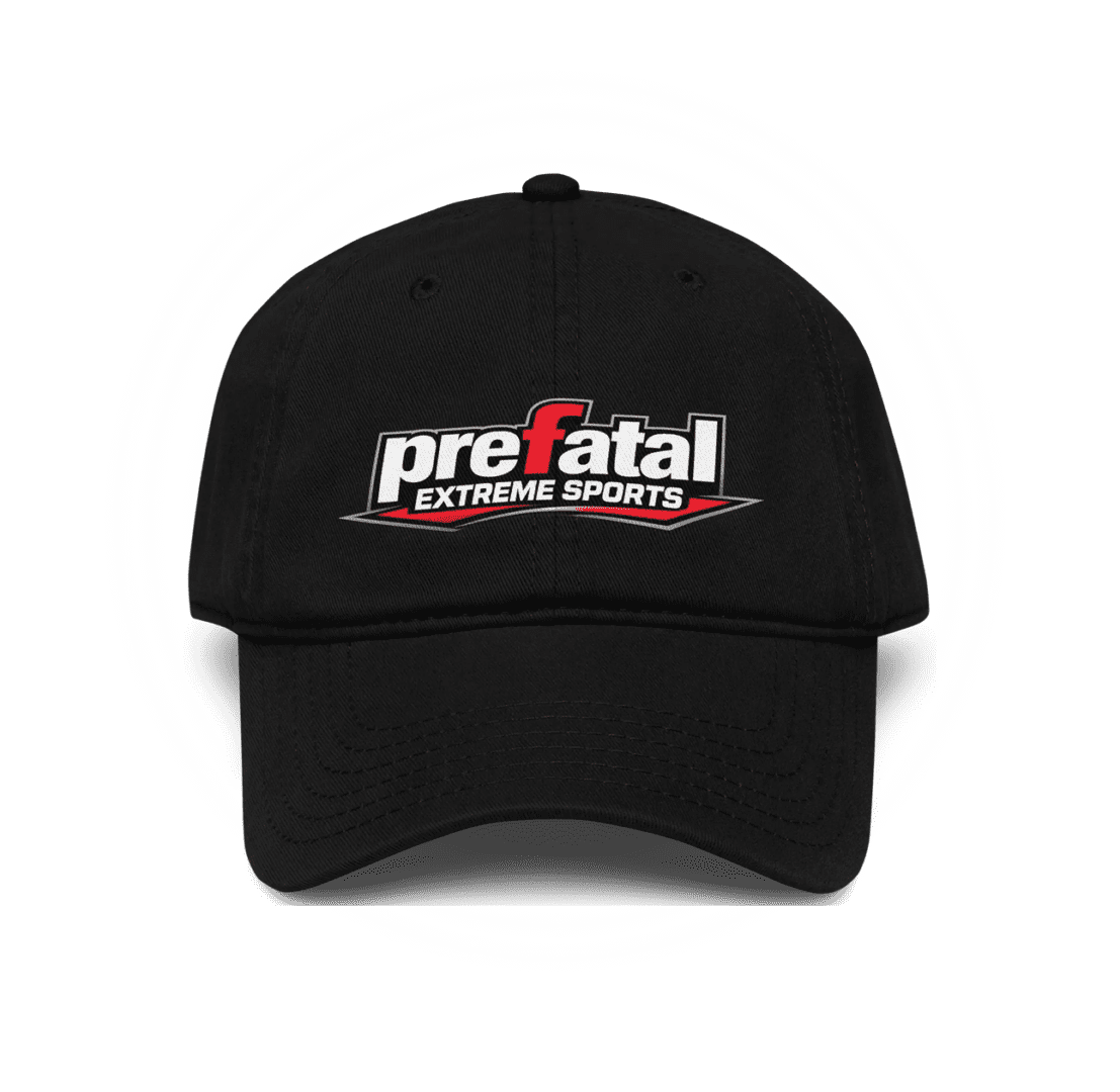 Black hat featuring extreme sports branding